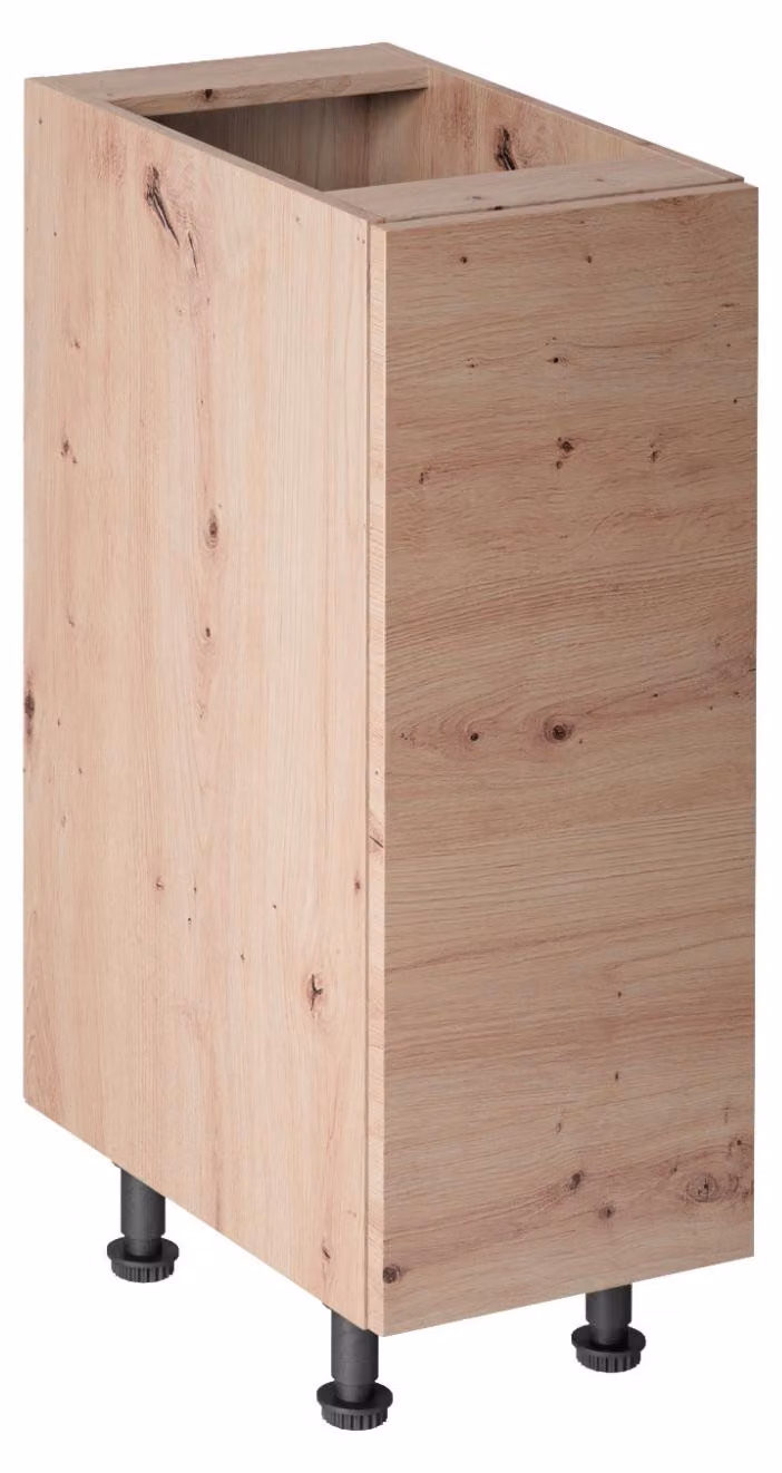 Mobile basso VALEN con anta singola - larghezza 30 cm, rovere artigianale