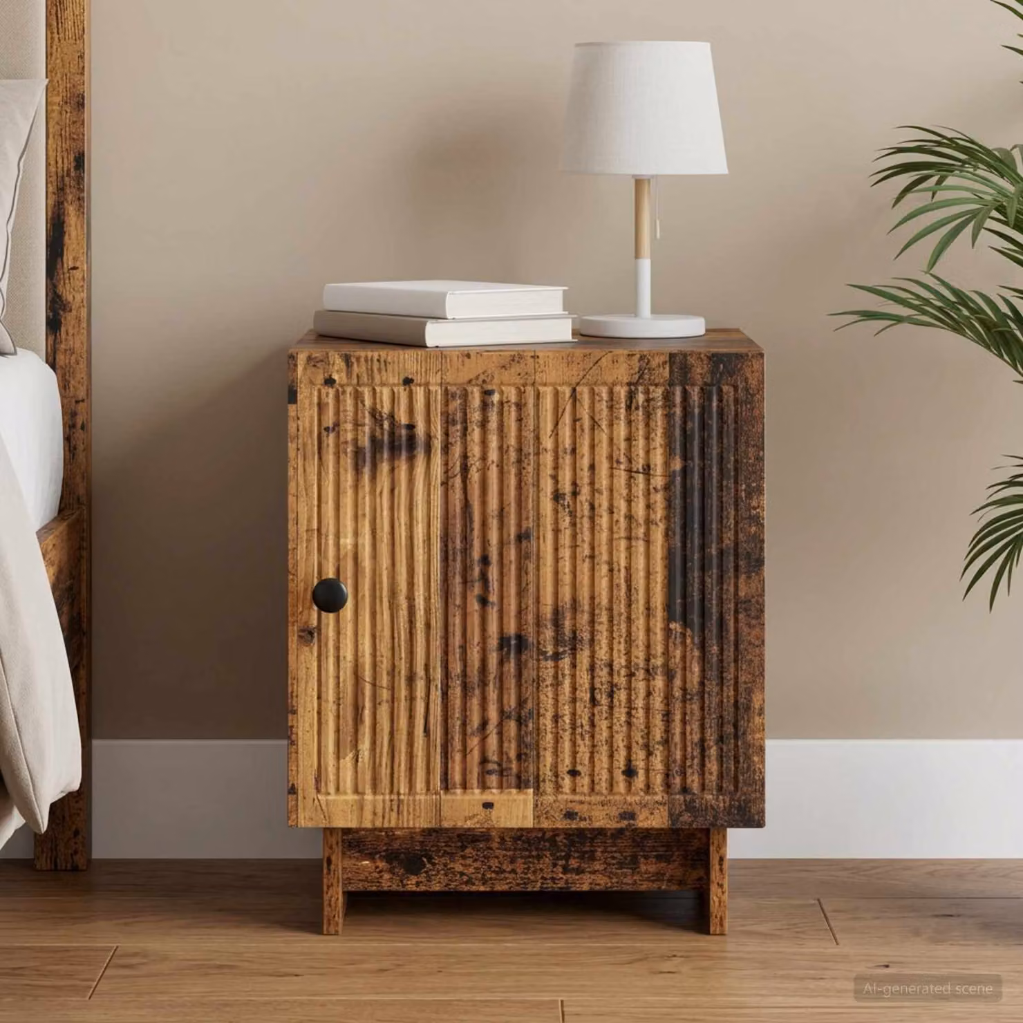 Armadio da notte vidaXL in legno stile vintage colore marrone L 43 cm x P 34,5 cm x H 50 cm