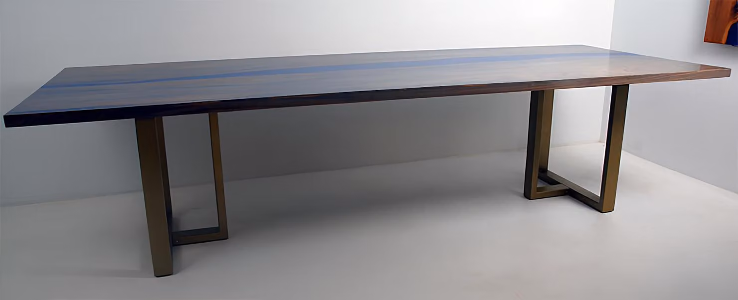 Epoxidharz Esstisch River Table Echtes Holz Massiv Tische 220x100 Flusstisch