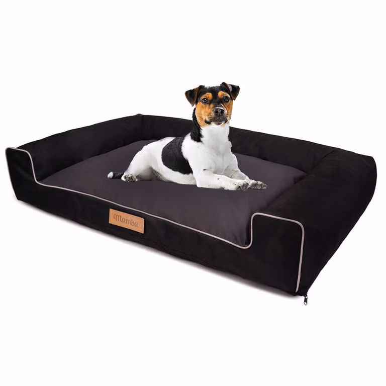 Letto grande per cani divano per cani cuscino per cani cestino lavabile - colore nero - tappetino per cani misura L - 83x50 cm