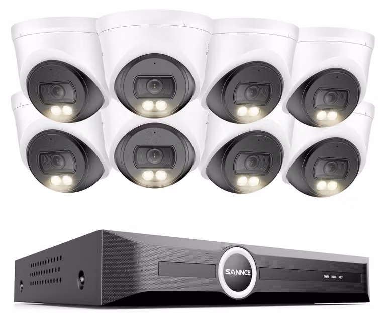 Telecamera di sorveglianza esterna 2K PoE - Visione notturna a colori - Resistente agli agenti atmosferici (grado di protezione IP67) - Rilevamento di persone e veicoli