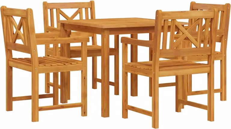 Set da Pranzo per Giardino 5 pcs Marrone