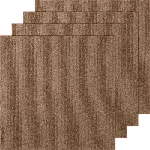 VEVOR Piastrelle per Pavimento Autoadesive Imbottite e Morbide, Marrone Scuro, 10 Pezzi, L/P: 45,7 x 45,7 cm