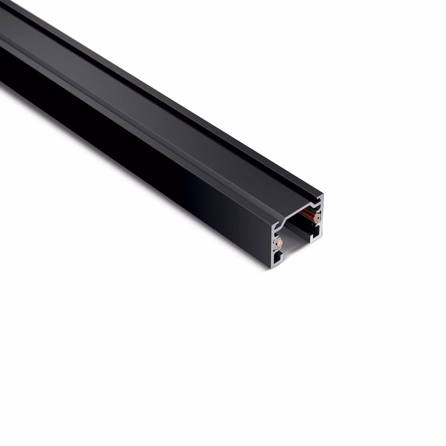 Ivela Binario SQUARE 48 V, nero, lunghezza 300 cm metallo dimmerabile, Nero, Alluminio