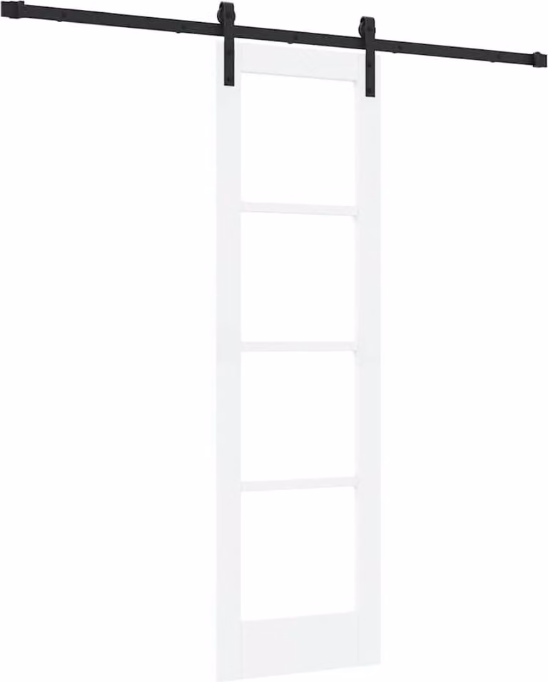 Porta scorrevole ORKDAL Bianco e Nero 61 x 198,5 cm