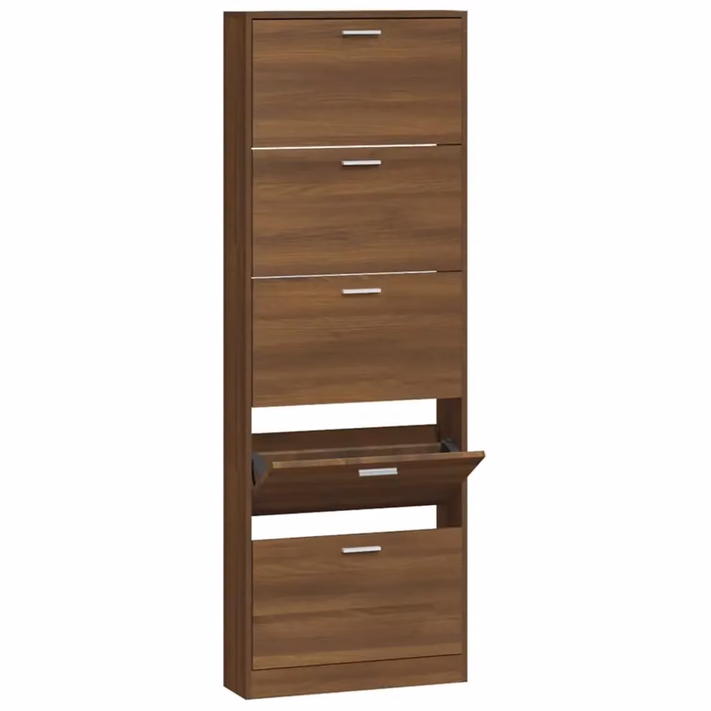 Scarpiera moderna Design Mania in legno color rovere marrone, L: 59 cm, P: 17 cm, H: 169 cm – 2