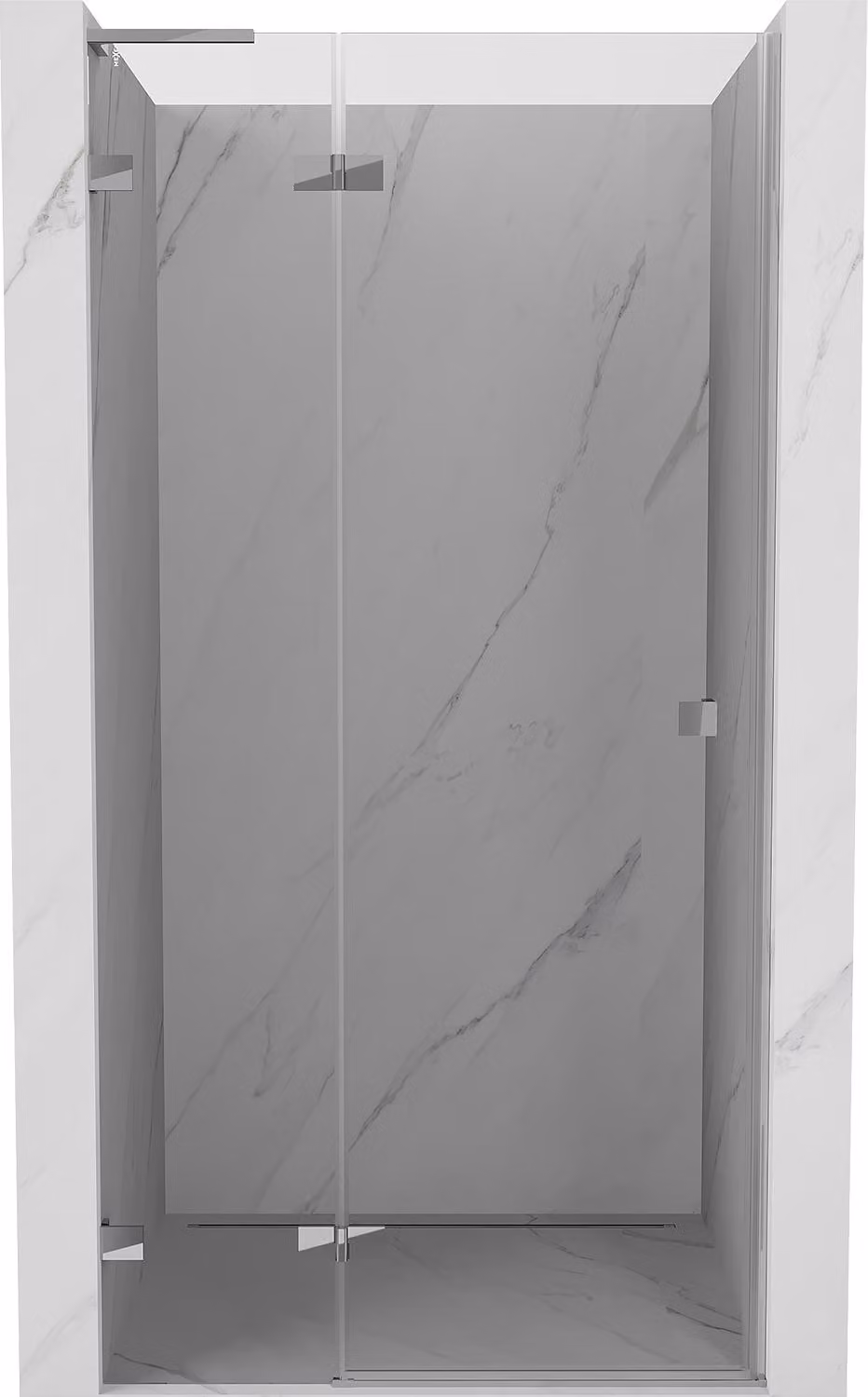 Mexen Lunar L porta doccia a battente sinistra 85 cm, trasparente, cromo - 834L-085-000-01-00-L