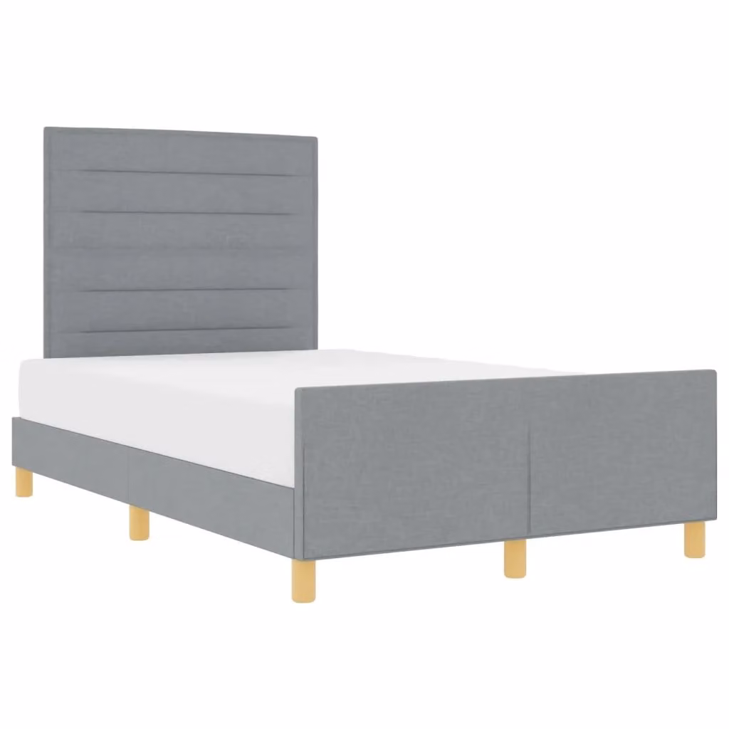 Struttura del letto imbottita vidaXL in tessuto grigio, L/P/H: 207 x 120 x 126 cm – 2