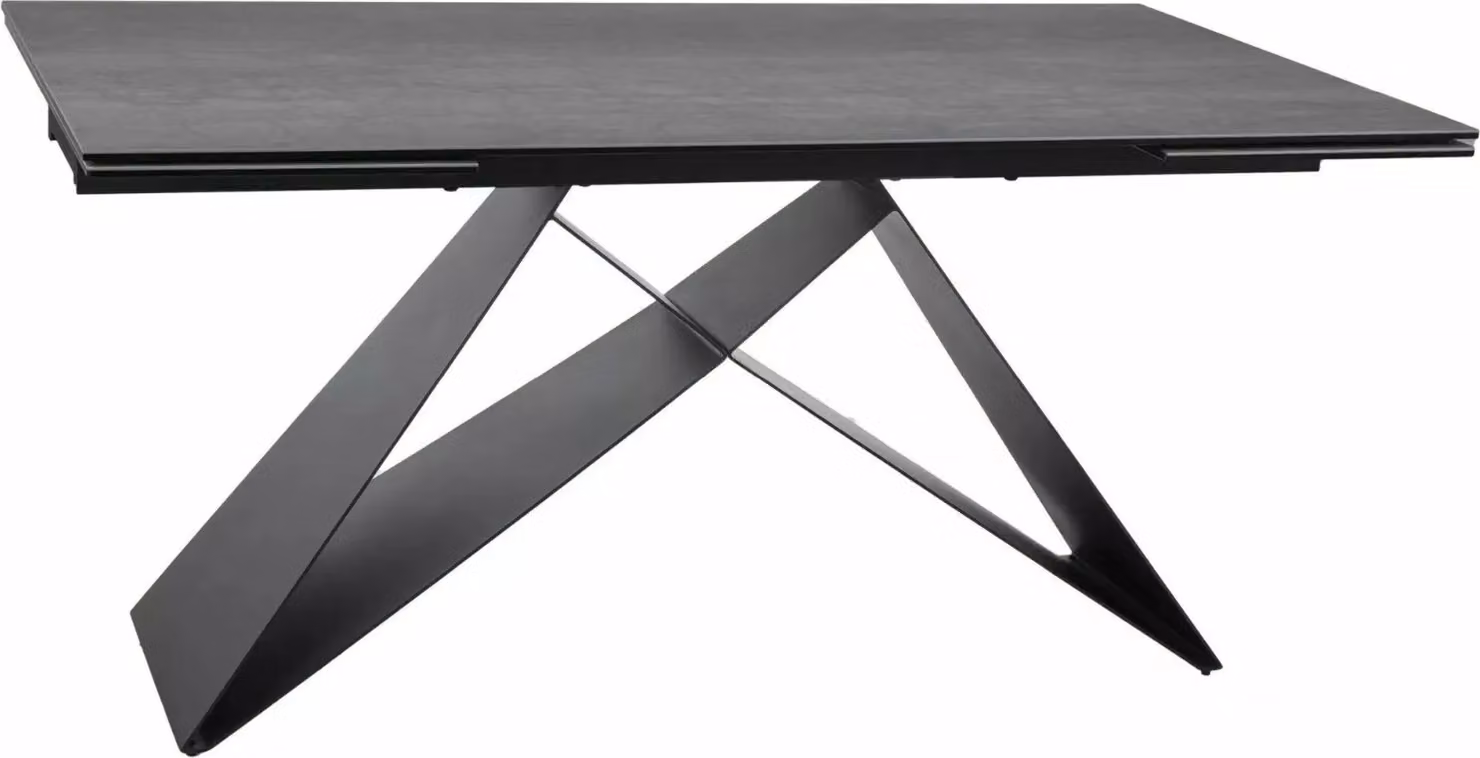 Tavolo pieghevole WESTIN CERAMIC 160(240)x90 grigio chiaro opaco pietra di savoia