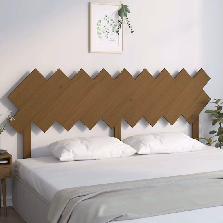 Testiera per Letto vidaXL in Legno Massello di Pino, Colore Ambra, L: 178 cm, P: 3 cm, H: 80,5 cm