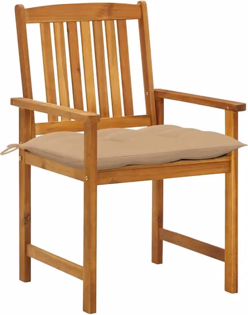 Sedie da Giardino con Cuscini 8 pz in Legno Massello di Acacia 3078196