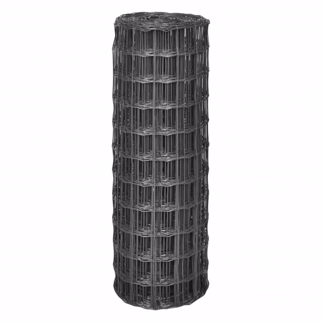 vidaXL Eurofence acciaio 25 x 1,2 m grigio
