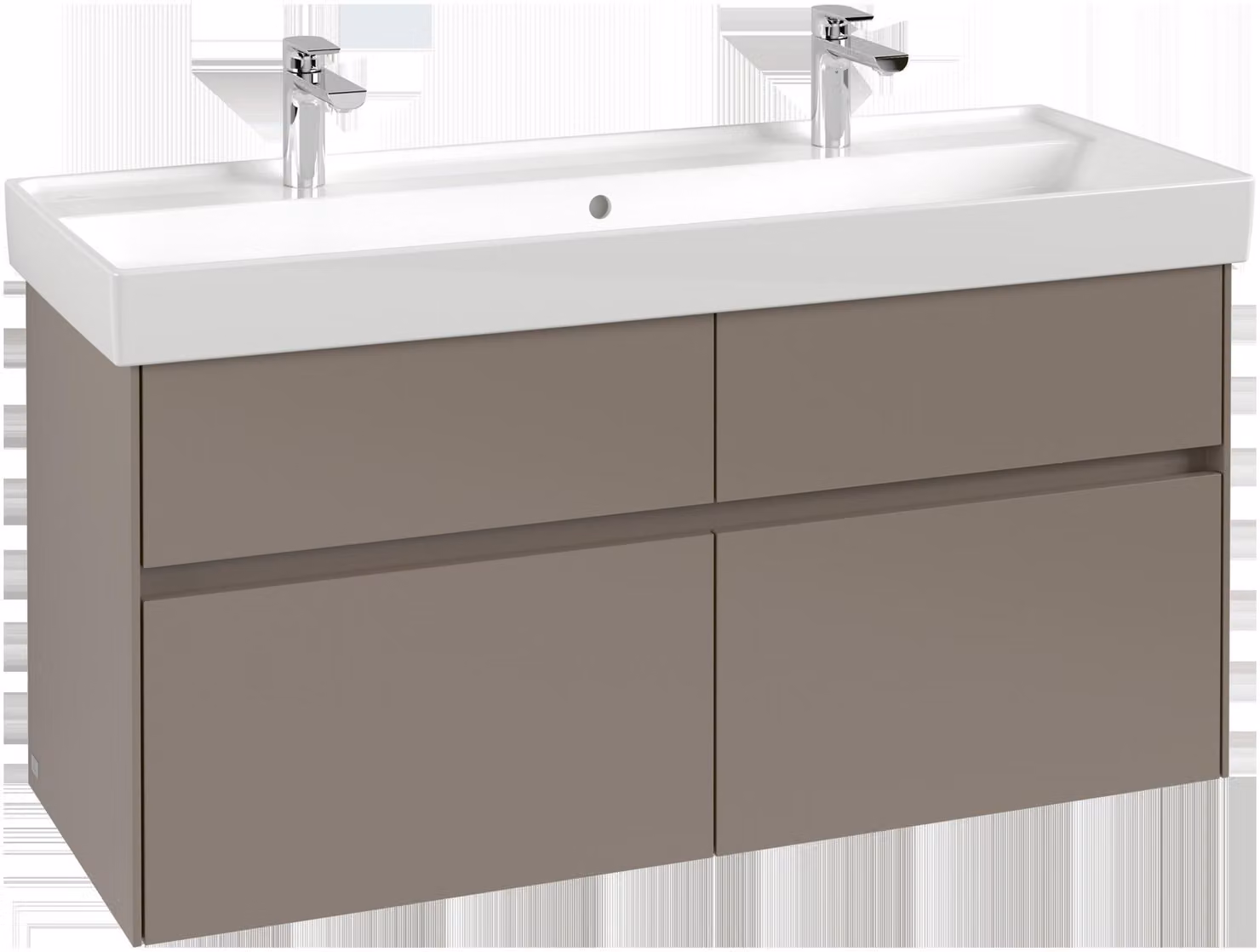 Villeroy & Boch Collaro Meuble sous-lavabo, 4 tiroirs, lavabo au centre, avec éclairage, 1154x546x444mm, C012B0VN, C012B0VN