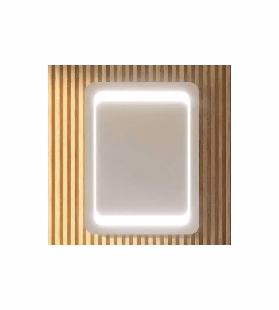 Messina Specchiera Rettangolare Retroilluminata LED 80x60 cm Reversibile