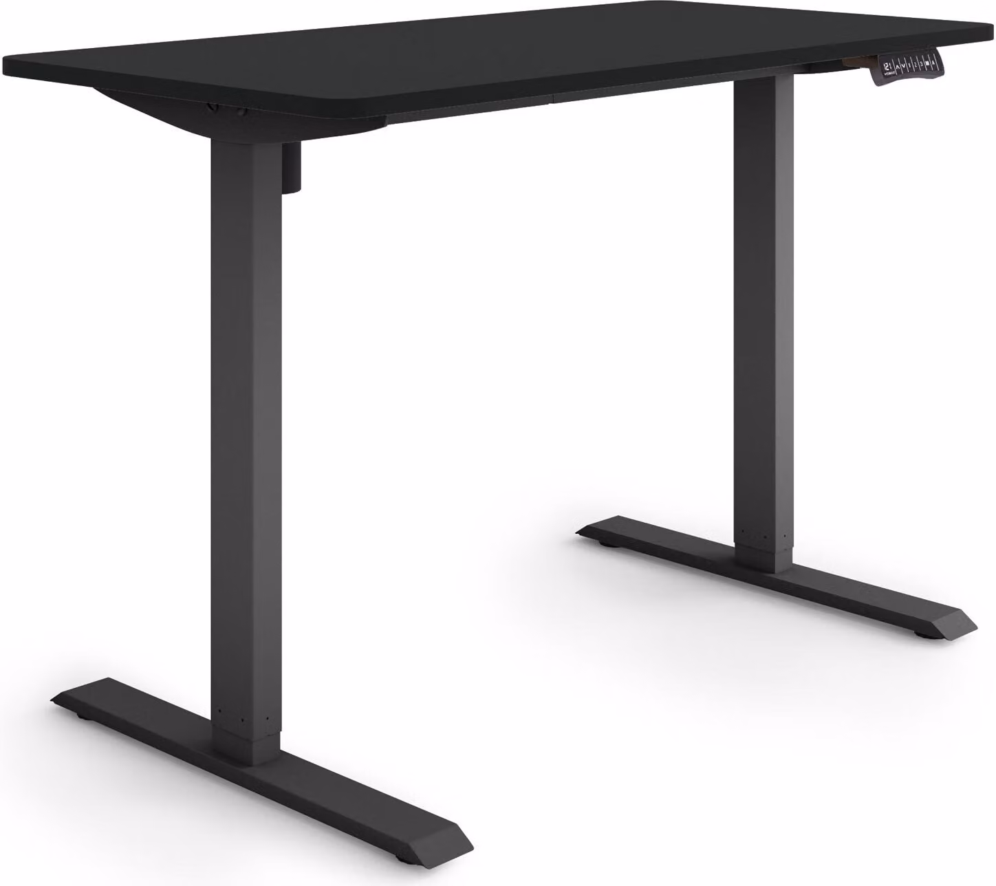 ESMART Germany ETX-121BB 120 x 60 cm Nero Scrivania ergonomica in piedi/seduta Regolabile elettricamente in altezza in modo continuo 73,5 - 123,5 cm 3 x porta di ricarica USB con memoria Promemoria attività Avvio/arresto graduale