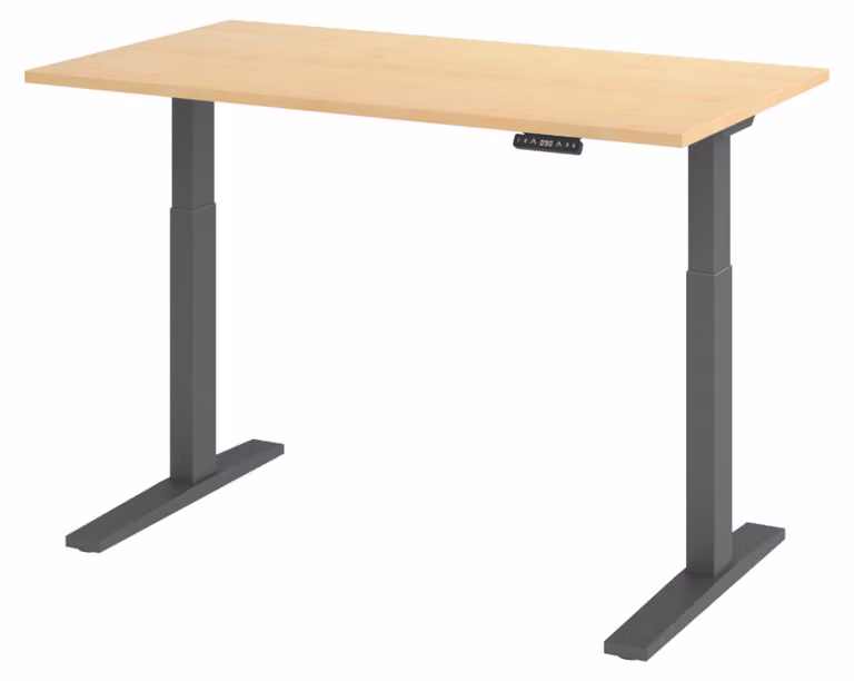 Scrivania elettrica bümö XMKA - Finitura: Noce, Struttura: Grafite, Dimensioni: 140 x 80 cm