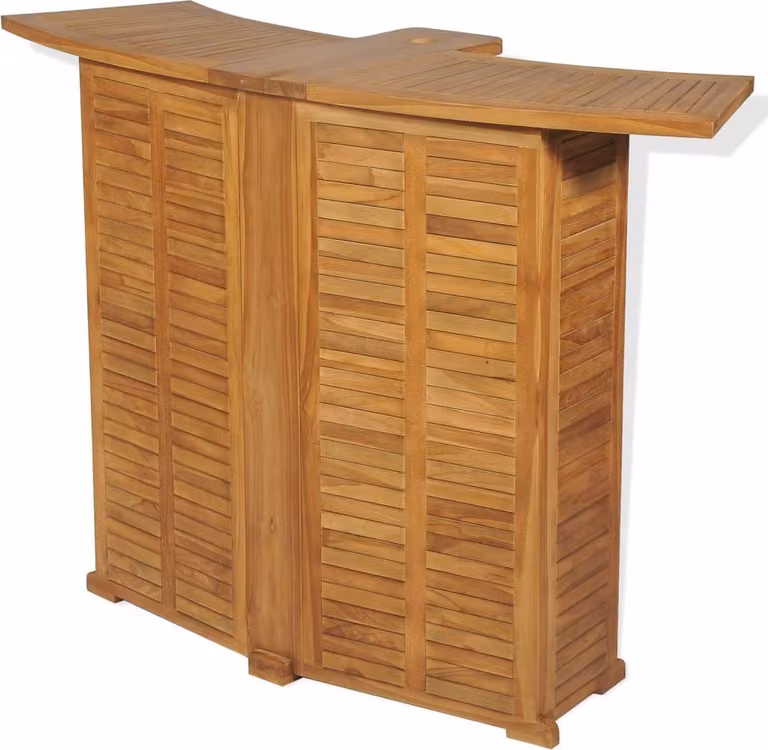 Tavolo da Bar Pieghevole 155x53x105 cm in Massello di Teak