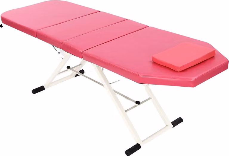 Letto da massaggio, design regolabile, uso professionale, rosa