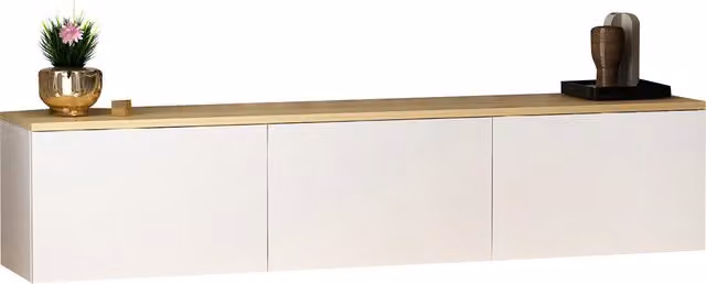 Mobile TV bianco con luci LED Neon
