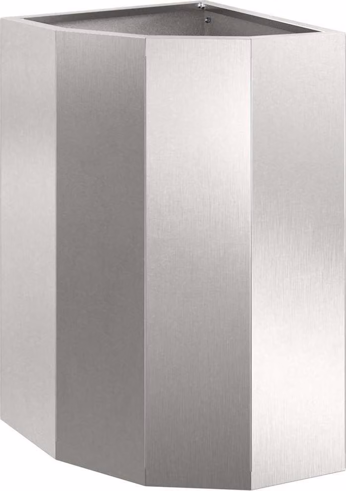 Vaso d'angolo Argento 30 x 30 x 50 cm Acciaio inossidabile