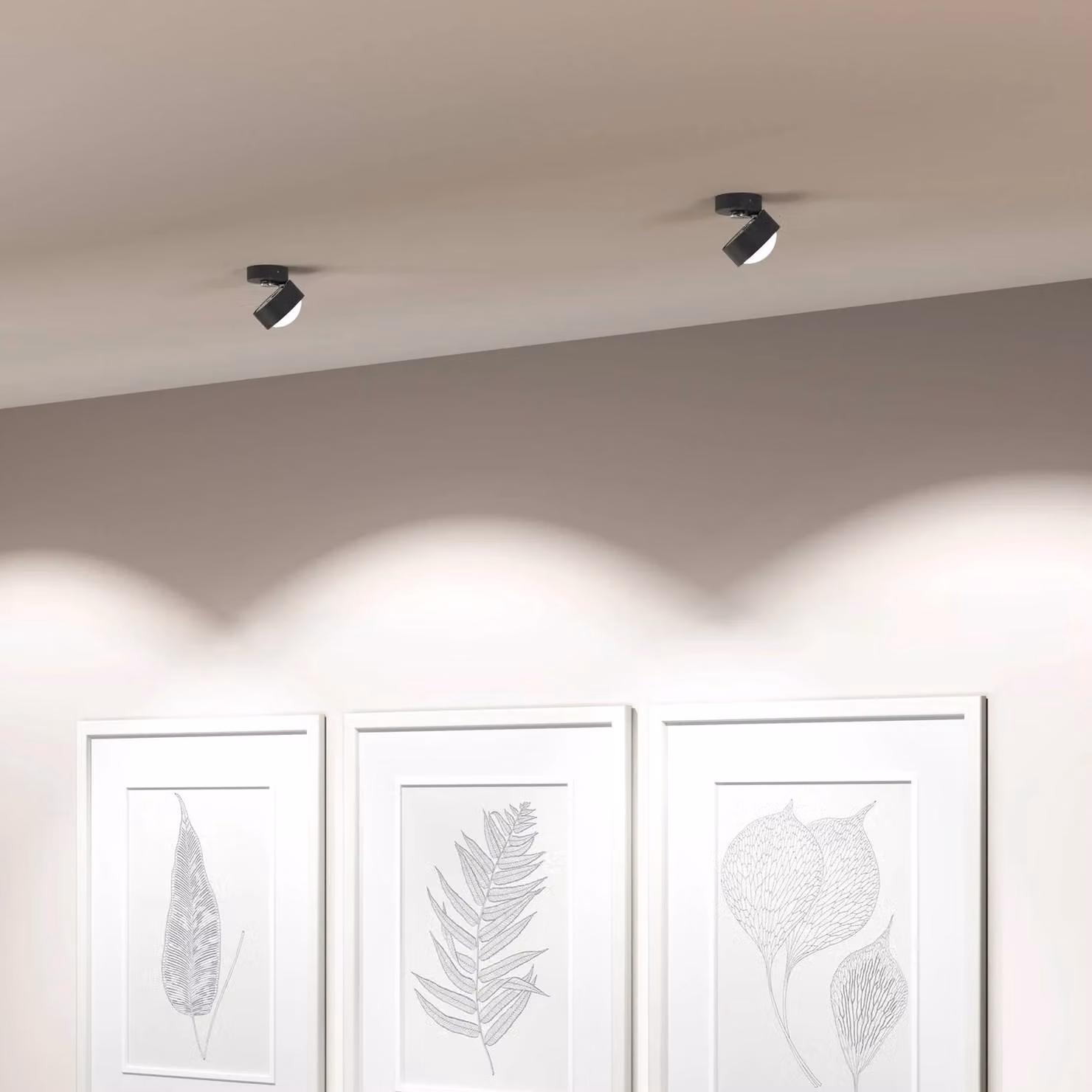 Top Light Puk! 80 Move spot LED lente antracite/cromo Move, dimmerabile, Nero, Soggiorno / Sala da pranzo, Alluminio, Moderno