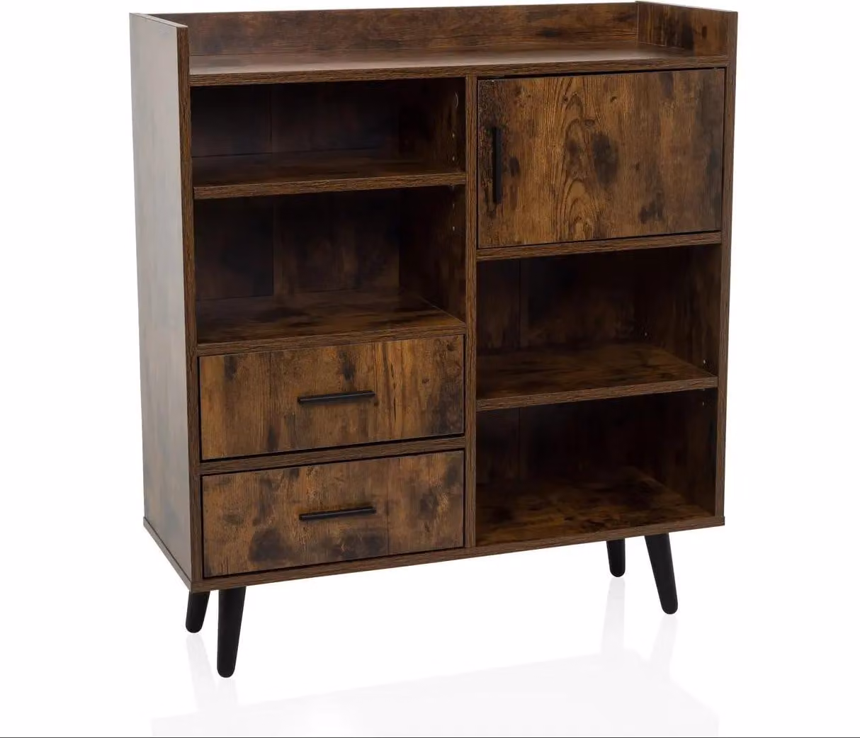 hjh LIVING Cassettiera con 2 cassetti MYRDAL Credenza mobile 90,0 x 80,0 x 30,0 cm