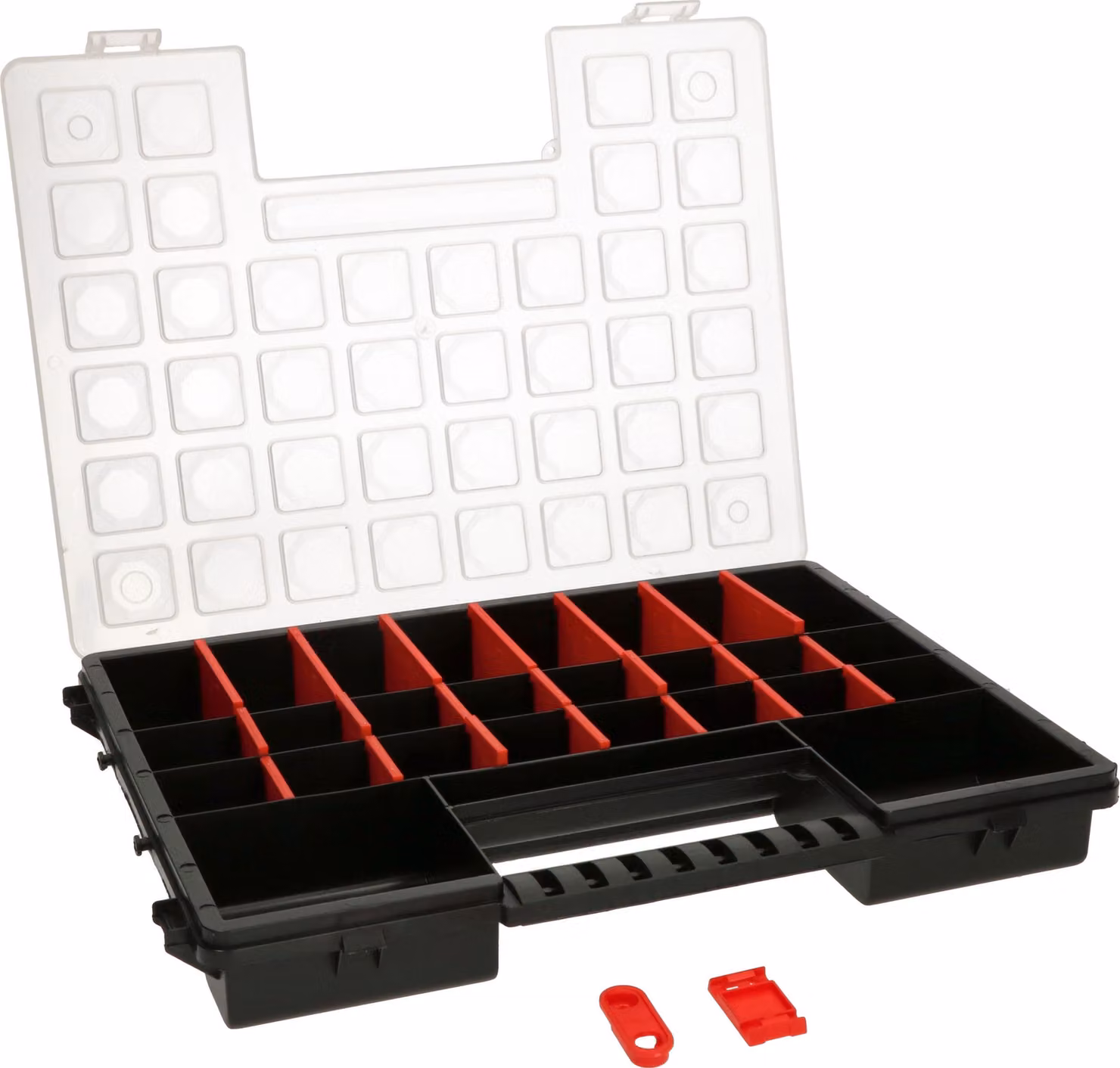 KOTARBAU® Scatola di assortimento doppia portatile Scatola di assortimento con divisori regolabili