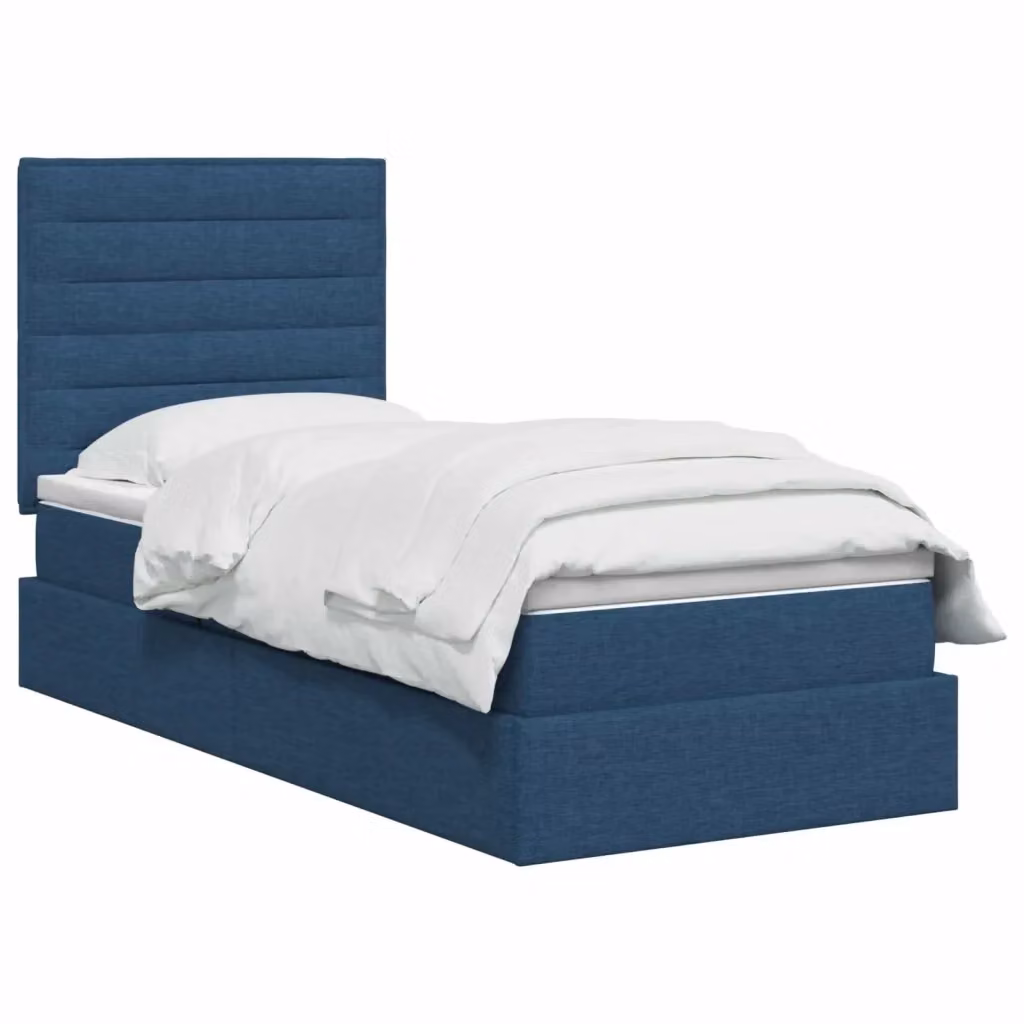 Letto con contenitore e materasso vidaXL in tessuto blu L: 100 cm, P: 200 cm, H: 128 cm – 2