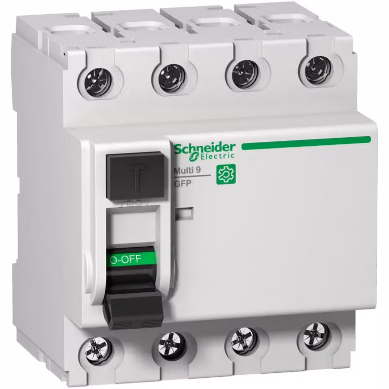 Schneider Electric Multi 9 OEM GFP (FI) a 4 poli, 25 A, 26 mA, tipo A-SI, 480Y/277 V, UL1053, M9R81425
