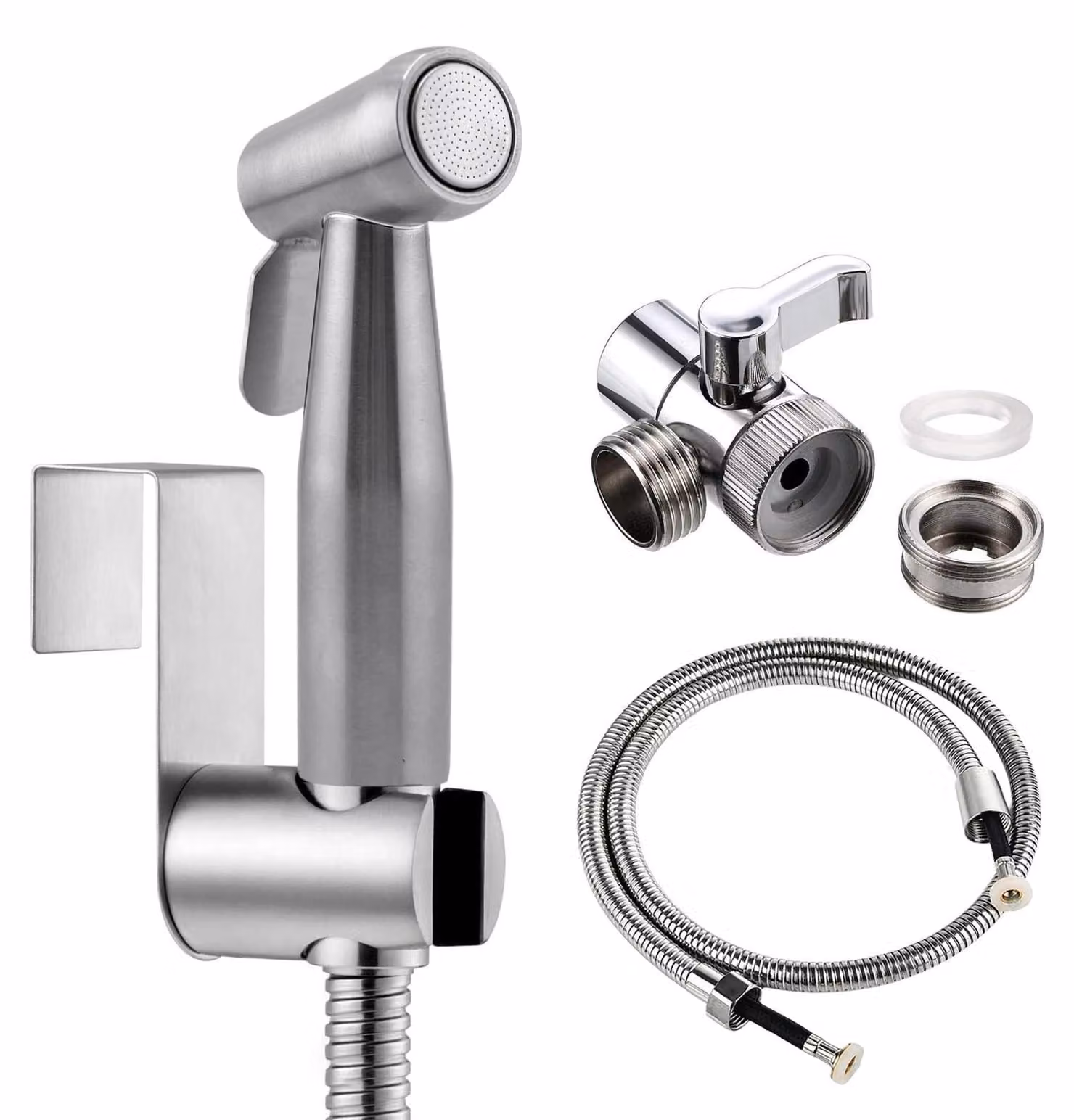 Kit completo per bidet portatile con tubo flessibile da 2 metri