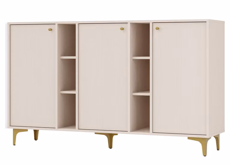 Cassettiera larga IROS 1 - beige / oro