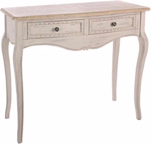 Consolle Clarisse con 2 Cassetti in Legno e MDF Bianca di GIORDANOSHOP L/P/H: 80 x 40 x 90 cm