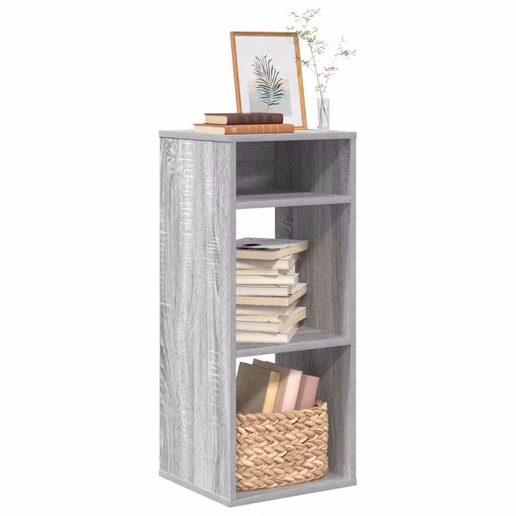 Libreria moderna vidaXL in legno e MDF grigio, L/P/H: 34 x 31 x 80 cm