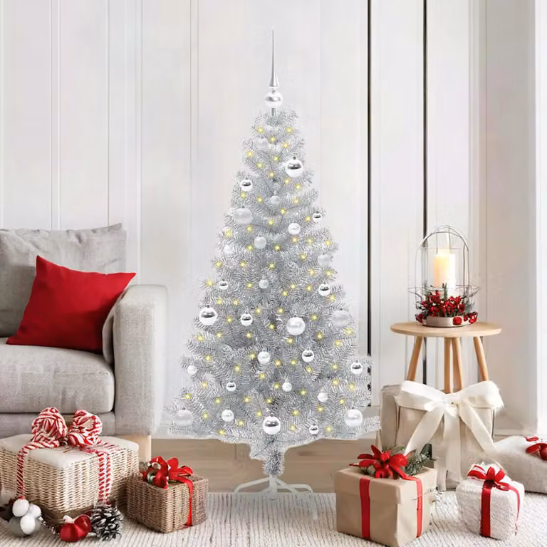 vidaXL Albero di Natale Argento 150 cm PET