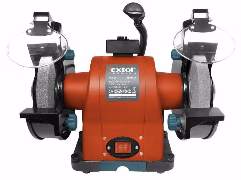EXTOL PREMIUM 8892120 Smerigliatrice da banco a doppio disco, 520W