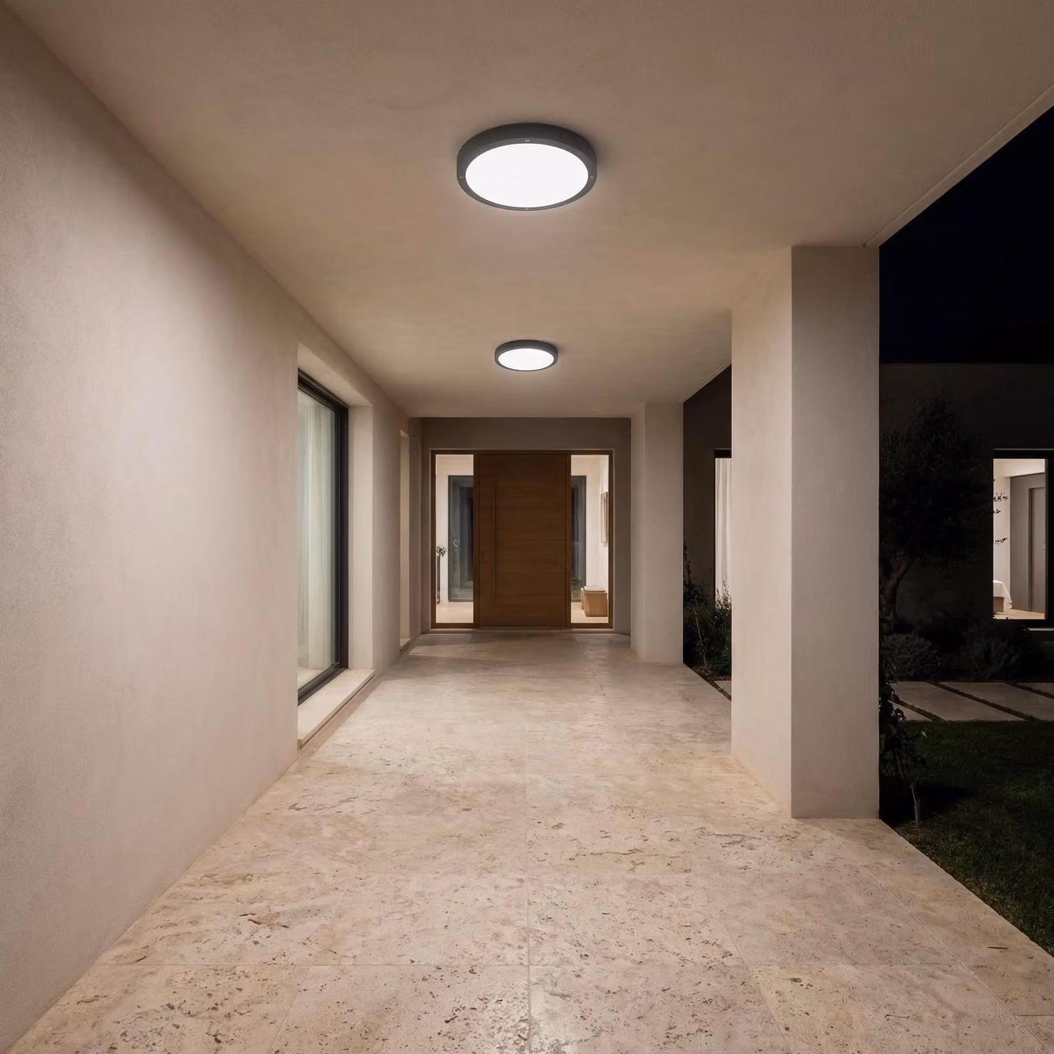 Plafoniera LEDS C4 Basic - 30 W, IP66, grigio