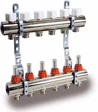 Collettore di Distribuizione Premontato Serie Cd Aton 9 Vie 1 x 3/4ek