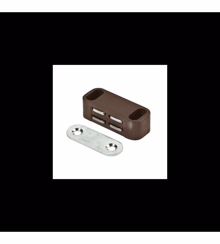 Mobila Chiusure Magnetiche 40 mm Marrone con Contropiastra 4 Pezzi