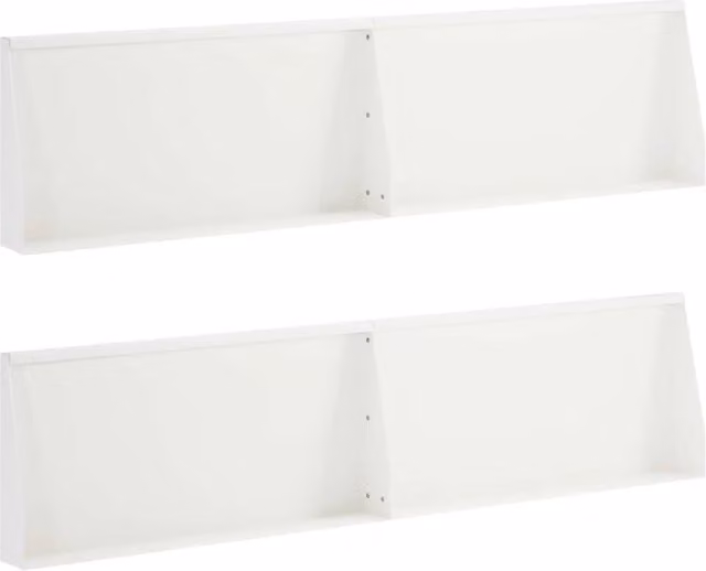 Muro di contenimento 4 pz 80 x 12 x 50 cm Acciaio Bianco 3449108