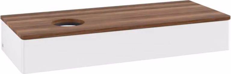 V&B Mobiletto senza struttura frontale, con illuminazione Antao 120x19x50cm, colore WBP w. wal, wh. m Lac