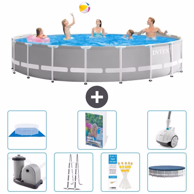 Struttura per piscina a forma di prisma - 549x122 cm - composta da 6 elementi - modello S616