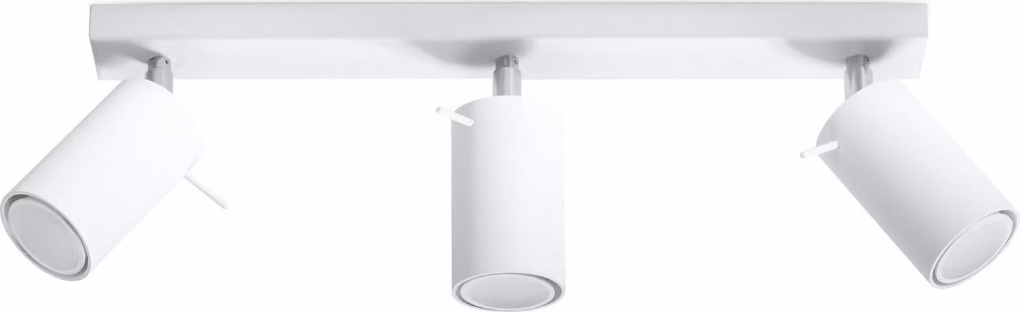 Lampada da soffitto RING 3 bianco 3xGU10 10W acciaio 16x6x45cm Sollux Lighting