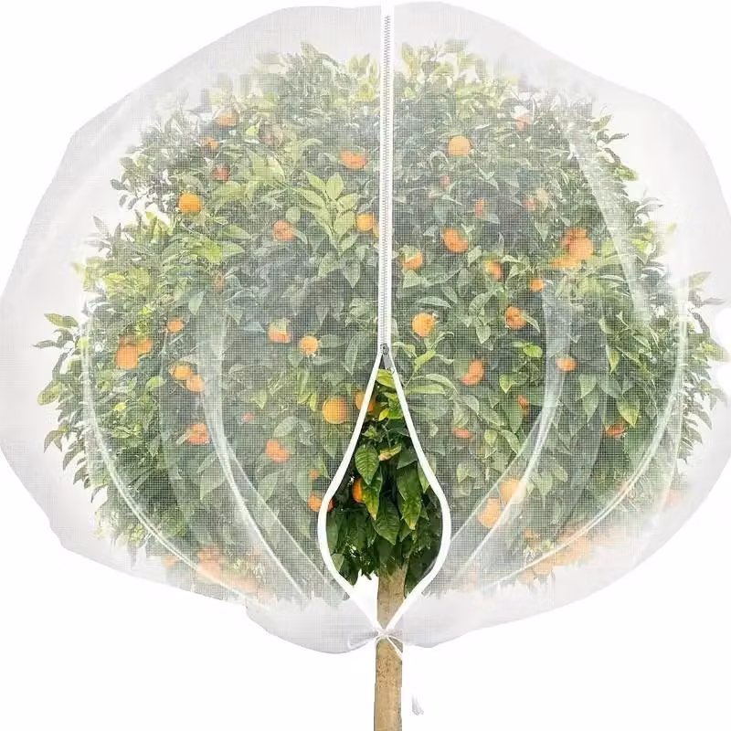 Rete per giardino, con chiusura a zip e coulisse, realizzata in materiale HDPE resistente, 1 pezzo, colore bianco, dimensioni 1,2 x 1,8 metri