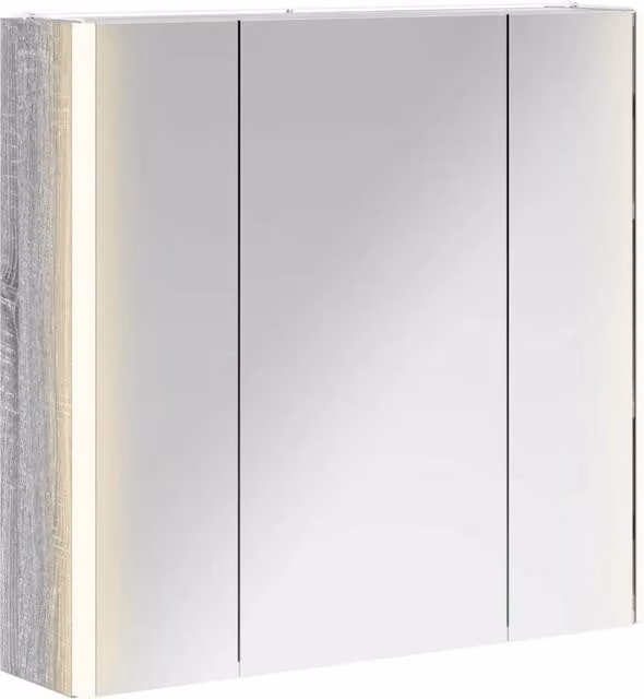 Mobiletto per specchio da Bagno | Armadio da bagno Grigio Sonoma