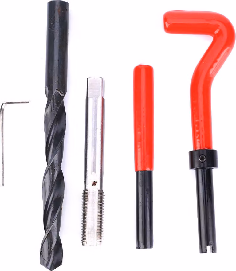 set di 17 pezzi per la riparazione di inserti filettati per filettatura interna M12x1,5