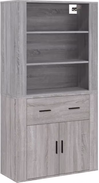 Credenza | Madia | Buffet da pranzo | Armadio da pranzo Grigio Sonoma in Legno Multistrato