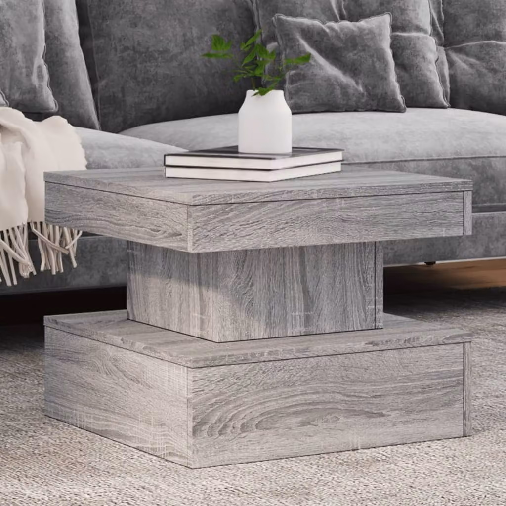 Maison Exclusive - Tavolino con luci LED Grigio Sonoma 50x50x40 cm