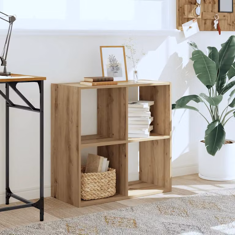 Libreria moderna vidaXL in legno marrone per soggiorno o ufficio, L 68,5 cm x P 32 cm x H 68,5 cm