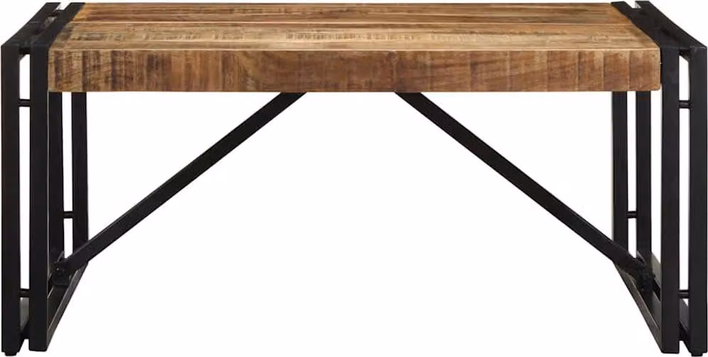 vidaXL Tavolino 80x80x35 cm Legno massiccio grezzo di mango