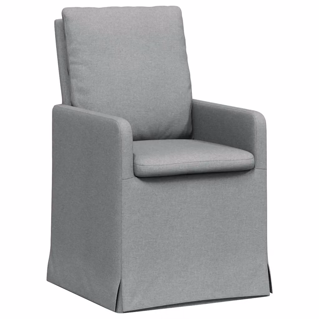 Set di 2 sedie da pranzo vidaXL in tessuto grigio e verde per cucina e sala da pranzo, L 57 x P 67 x H 98 cm – 2